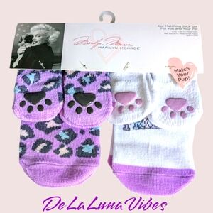 🐾 Dog Moms Unite! Two Pair of Socks for you & your pup or small breed. Adorable